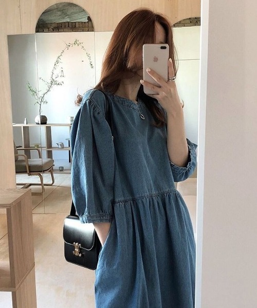 デニムワンピース ワンピース ワンピース パフスリーブ Ulysses ユリシス のファッション