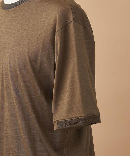 SIDE SLOPE（サイドスロープ）の「【別注】＜SIDE SLOPE（サイドスロープ）＞ショートスリーブ クルーネック（Tシャツ/カットソー・メンズ・ブラック/ベージュ・1/2/3）」の4枚目の写真