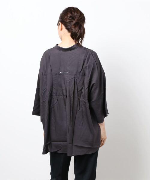 Rydia（リディア）の「タックワイドシャツ（シャツ/ブラウス・レディース・モカ/スミクロ/オフホワイト・M）」の15枚目の写真