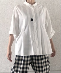 タックワイドシャツ