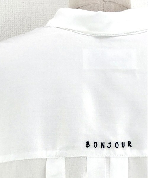 Rydia（リディア）の「タックワイドシャツ（シャツ/ブラウス・レディース・モカ/スミクロ/オフホワイト・M）」の9枚目の写真