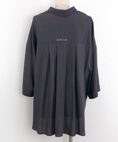 Rydia（リディア）の「タックワイドシャツ（シャツ/ブラウス・レディース・モカ/スミクロ/オフホワイト・M）」の17枚目の写真