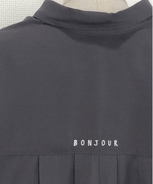 Rydia（リディア）の「タックワイドシャツ（シャツ/ブラウス・レディース・モカ/スミクロ/オフホワイト・M）」の7枚目の写真