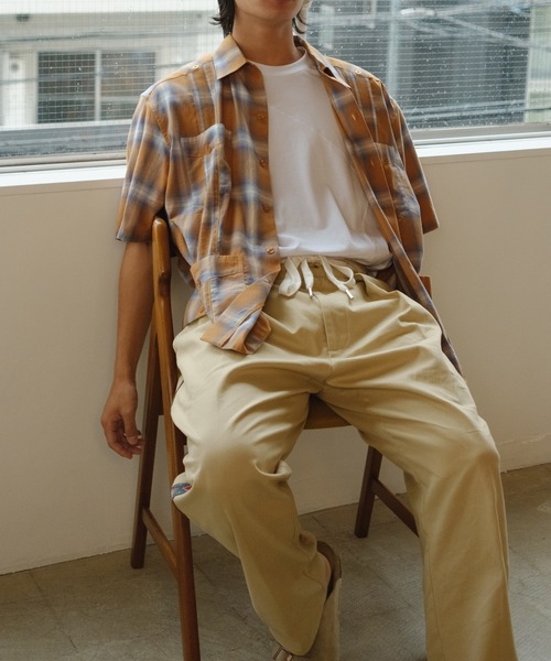 WHIMSIC（ウィムジック）の「【WHIMSIC】グアヤベーラ S/S オンブレチェック（シャツ/ブラウス・メンズ・ネイビー/ブラウン・FREE）」の10枚目の写真