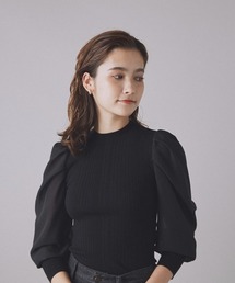 LILY BROWN | 異素材ボリュームニットトップス(ニット/セーター)