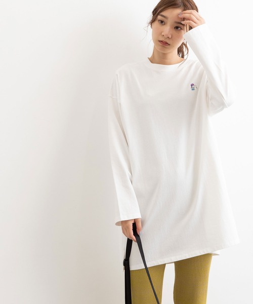POU DOU DOU(プードゥドゥ)の「USコットンワイドチュニックTee(Tシャツ/カットソー・レディース・ブラック/スミクロ/ブルー/オフホワイト・3)」の2枚目の写真