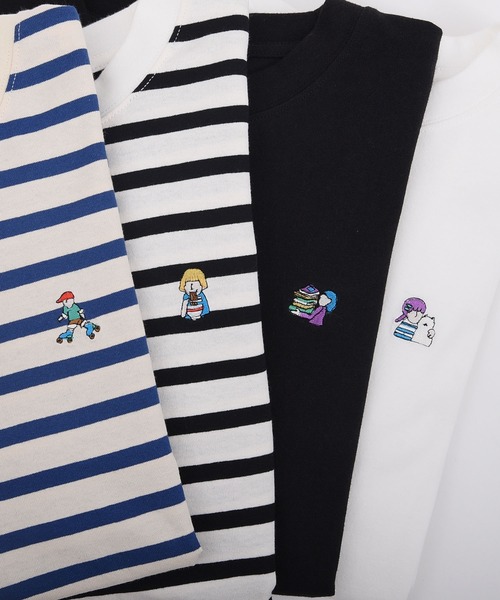 POU DOU DOU(プードゥドゥ)の「USコットンワイドチュニックTee(Tシャツ/カットソー・レディース・ブラック/スミクロ/ブルー/オフホワイト・3)」の18枚目の写真