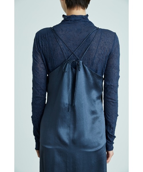 emmi（エミ）の「【emmi atelier】シアートップス付キャミワンピース（ワンピース・レディース・ブラック/ブルー/モカ・1/0）」の19枚目の写真