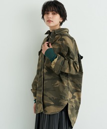 Editt by YECCA VECCA | 迷彩柄チェーンフリンジシャツジャケット　＊(ブルゾン)