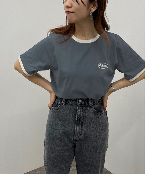 apres jour mignon(アプレジュールミニョン)の「リンガーTシャツ【ZOZOTOWN限定アイテム】(Tシャツ/カットソー・レディース・ダークグリーン/ボルドー/ダークブルー・X-LARGE/フリー)」の13枚目の写真