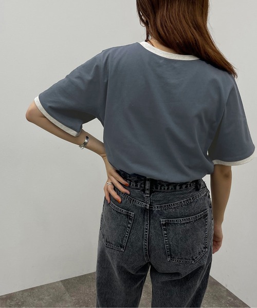 apres jour mignon(アプレジュールミニョン)の「リンガーTシャツ【ZOZOTOWN限定アイテム】(Tシャツ/カットソー・レディース・ダークグリーン/ボルドー/ダークブルー・X-LARGE/フリー)」の14枚目の写真