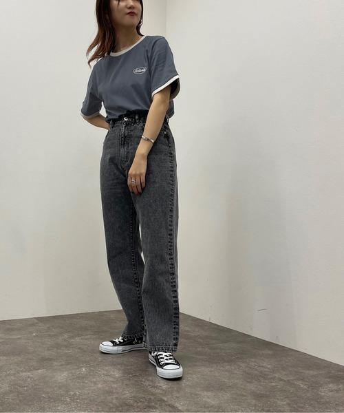 apres jour mignon(アプレジュールミニョン)の「リンガーTシャツ【ZOZOTOWN限定アイテム】(Tシャツ/カットソー・レディース・ダークグリーン/ボルドー/ダークブルー・X-LARGE/フリー)」の16枚目の写真