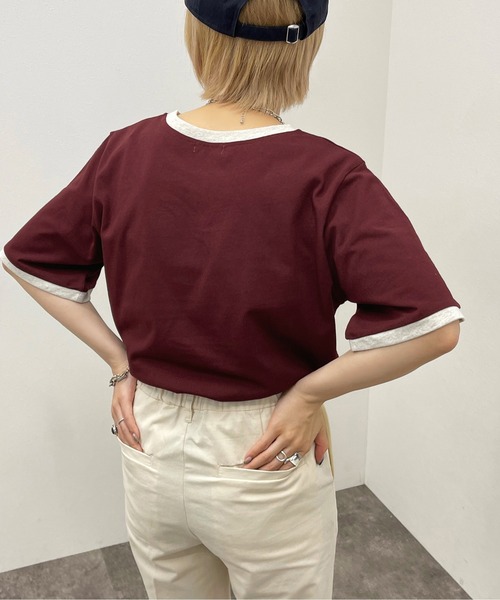apres jour mignon(アプレジュールミニョン)の「リンガーTシャツ【ZOZOTOWN限定アイテム】(Tシャツ/カットソー・レディース・ダークグリーン/ボルドー/ダークブルー・X-LARGE/フリー)」の20枚目の写真