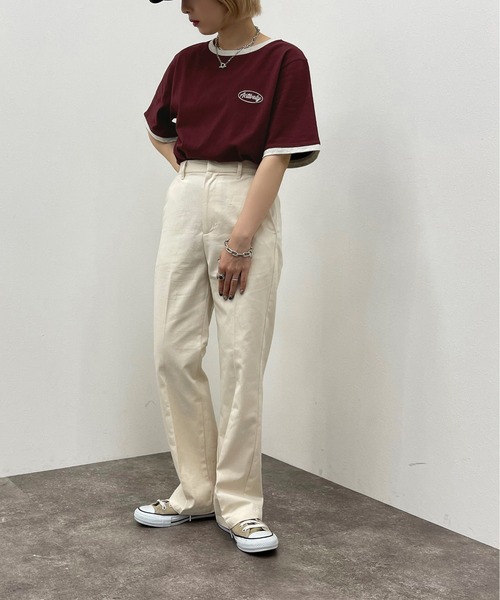 apres jour mignon(アプレジュールミニョン)の「リンガーTシャツ【ZOZOTOWN限定アイテム】(Tシャツ/カットソー・レディース・ダークグリーン/ボルドー/ダークブルー・X-LARGE/フリー)」の22枚目の写真