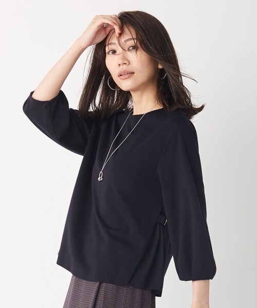 J.PRESS(ジェイプレス)の「【洗える】セルロースリバー プルオーバー カットソー(Tシャツ/カットソー・レディース・ネイビー系/グレー系/ブラウン系/ワイン系・MEDIUM/LARGE)」の3枚目の写真