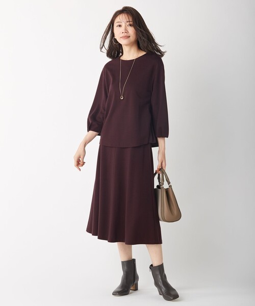 J.PRESS(ジェイプレス)の「【洗える】セルロースリバー プルオーバー カットソー(Tシャツ/カットソー・レディース・ネイビー系/グレー系/ブラウン系/ワイン系・MEDIUM/LARGE)」の7枚目の写真