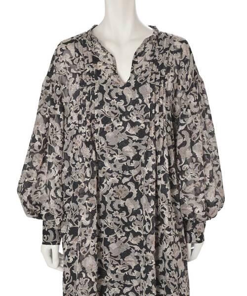 Ungrid(アングリッド)の「シアーフラワーワンピース(ワンピース・レディース・ブラック/アイボリー・FREE)」の5枚目の写真