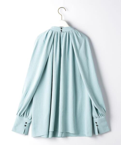 green label relaxing（グリーンレーベルリラクシング）の「＜EMMEL REFINES（エメル リファインズ）＞EM オーバーラップスリーブ ブラウス（シャツ/ブラウス・レディース・オリーブ/ライトブルー/オフホワイト/ブラック・FREE）」の10枚目の写真