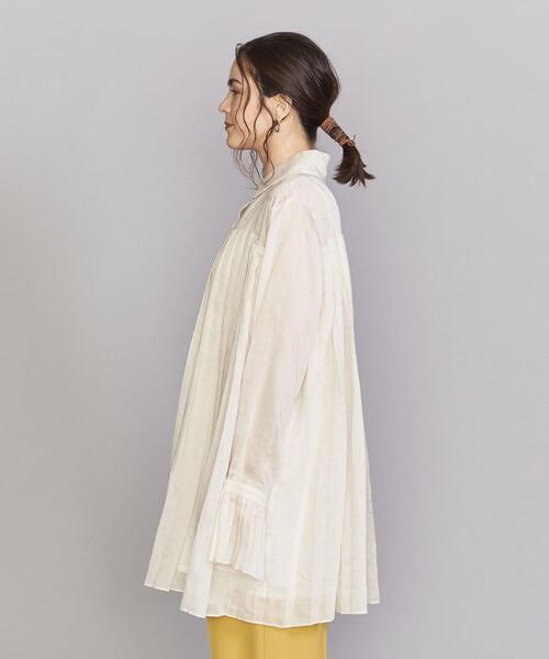 GHOSPELL（ゴスペル）の「＜GHOSPELL＞プリーツミニ ワンピース（ワンピース・レディース・オフホワイト・S）」の3枚目の写真