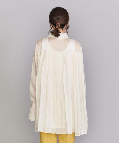 GHOSPELL（ゴスペル）の「＜GHOSPELL＞プリーツミニ ワンピース（ワンピース・レディース・オフホワイト・S）」の4枚目の写真