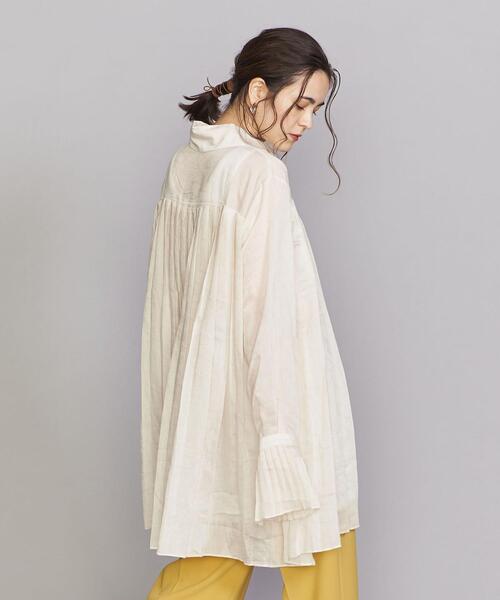 GHOSPELL（ゴスペル）の「＜GHOSPELL＞プリーツミニ ワンピース（ワンピース・レディース・オフホワイト・S）」の5枚目の写真