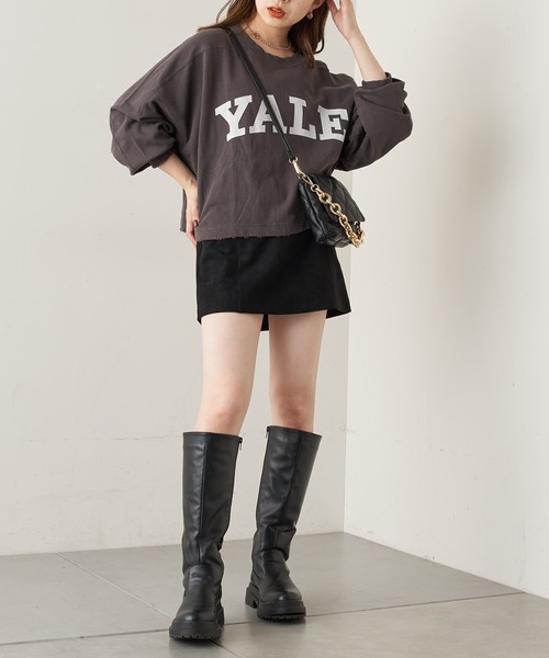 Chico（チコ）の「YALE デカロゴショートスウェット（スウェット・レディース・チャコールグレー/グレー/アイボリー・FREE）」の12枚目の写真