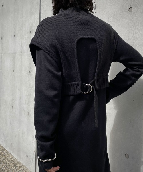 &g'aime（アンジェム）の「【&g’aime】ベストレイヤードニットワンピース/2ピース（ワンピース・レディース・グレイッシュベージュ/ブラウン/ブラック・FREE）」の2枚目の写真