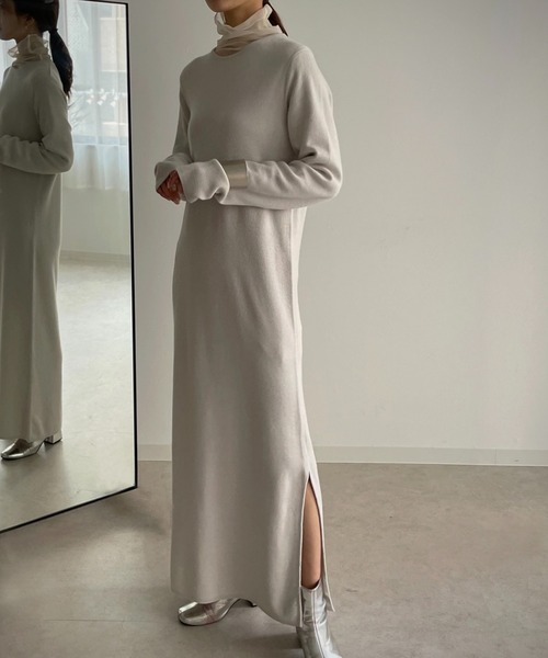 &g'aime（アンジェム）の「【&g’aime】ベストレイヤードニットワンピース/2ピース（ワンピース・レディース・グレイッシュベージュ/ブラウン/ブラック・FREE）」の16枚目の写真