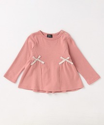 petit main | 【オーガニック】ウエストリボンTシャツ(Tシャツ/カットソー)