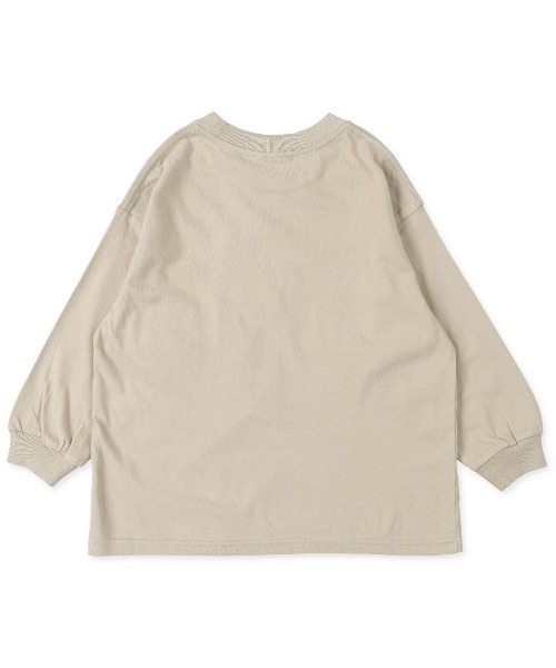 GROOVY COLORS(グルービーカラーズ)の「天竺 ポケット 長袖 ビッグ Tシャツ(Tシャツ/カットソー・キッズ・ブラック/ネイビー/ベージュ・90/100/110/120)」の6枚目の写真