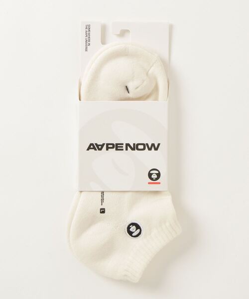 AAPE BY A BATHING APE(エーエイプバイアベイシングエイプ)の「AAPE NOW SOCKS S(ソックス/靴下・メンズ・ブラック/アイボリー/ピンク/ブラウン系その他2/パープル系その他2・SMALL/LARGE)」の2枚目の写真