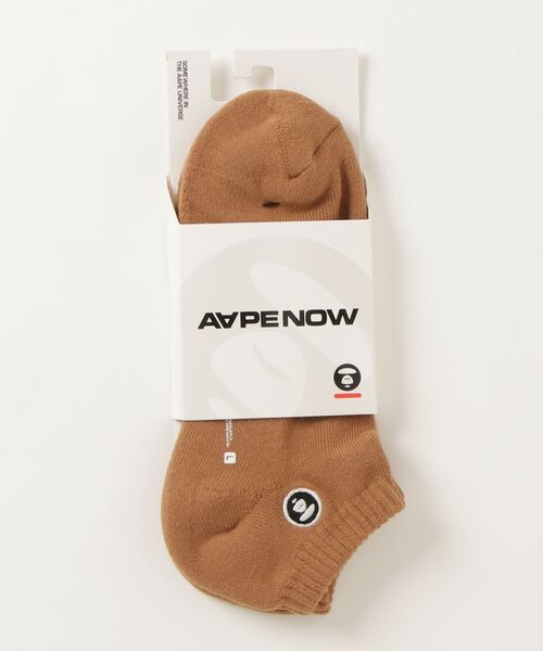 AAPE BY A BATHING APE(エーエイプバイアベイシングエイプ)の「AAPE NOW SOCKS S(ソックス/靴下・メンズ・ブラック/アイボリー/ピンク/ブラウン系その他2/パープル系その他2・SMALL/LARGE)」の4枚目の写真
