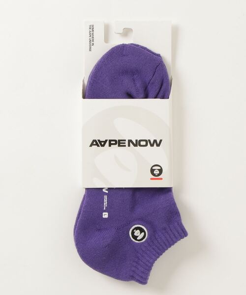 AAPE BY A BATHING APE(エーエイプバイアベイシングエイプ)の「AAPE NOW SOCKS S(ソックス/靴下・メンズ・ブラック/アイボリー/ピンク/ブラウン系その他2/パープル系その他2・SMALL/LARGE)」の5枚目の写真