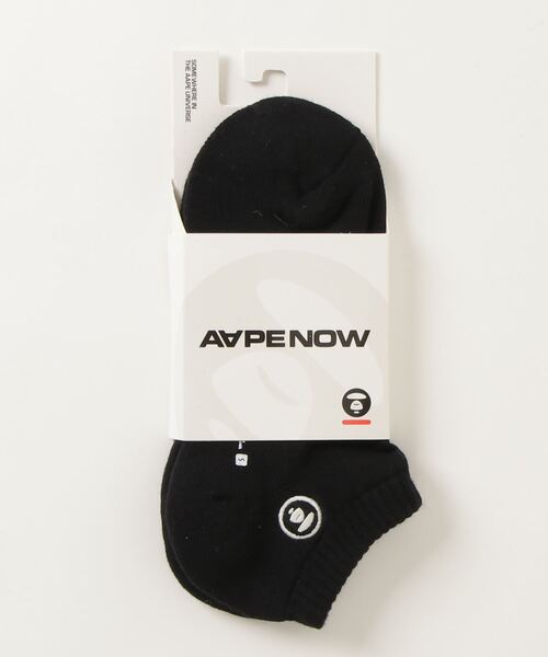 AAPE BY A BATHING APE(エーエイプバイアベイシングエイプ)の「AAPE NOW SOCKS S(ソックス/靴下・メンズ・ブラック/アイボリー/ピンク/ブラウン系その他2/パープル系その他2・SMALL/LARGE)」の3枚目の写真