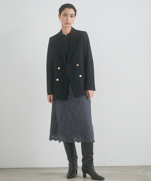 ANAYI（アナイ）の「【雑誌掲載】ツイルジャージダブルボタンジャケット（その他アウター・レディース・キャメル/ネイビー/ウッド/ライトブラウン・38/36）」の13枚目の写真