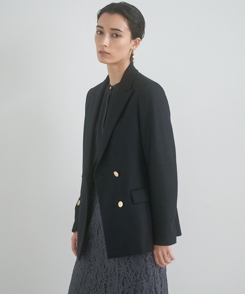 ANAYI（アナイ）の「【雑誌掲載】ツイルジャージダブルボタンジャケット（その他アウター・レディース・キャメル/ネイビー/ウッド/ライトブラウン・38/36）」の10枚目の写真