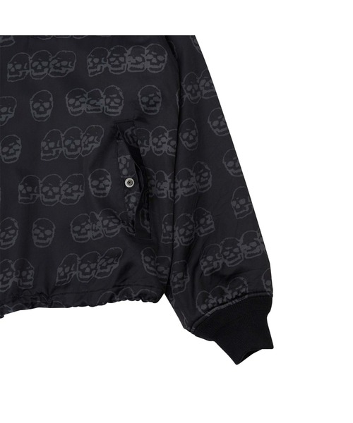HYSTERIC GLAMOUR(ヒステリックグラマー)の「SKULL BORDER柄 リブジャケット(ブルゾン・レディース・ブラック・FREE)」の2枚目の写真