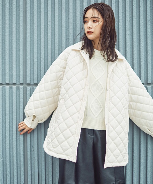 N.（N. Natural Beauty Basic）（エヌエヌナチュラルビューティーベーシック）の「◆キルティングＣＰＯジャケット（その他アウター・レディース・ブラック/クリーム/カーキ・MEDIUM）」の3枚目の写真