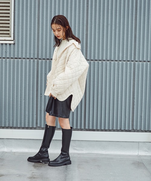 N.（N. Natural Beauty Basic）（エヌエヌナチュラルビューティーベーシック）の「◆キルティングＣＰＯジャケット（その他アウター・レディース・ブラック/クリーム/カーキ・MEDIUM）」の20枚目の写真