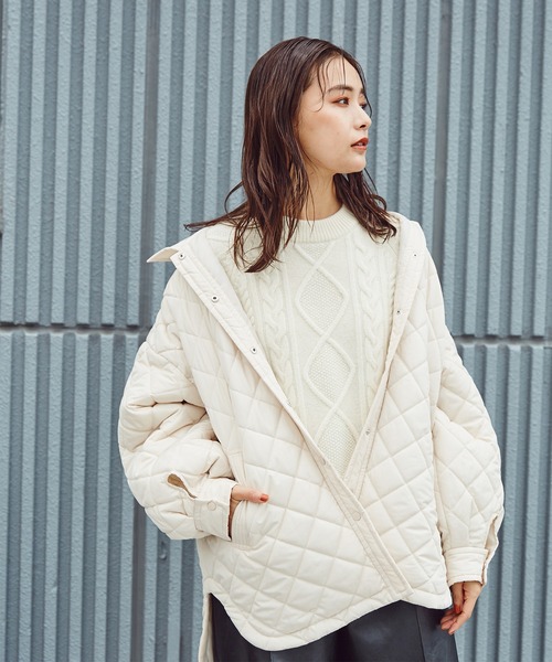 N.（N. Natural Beauty Basic）（エヌエヌナチュラルビューティーベーシック）の「◆キルティングＣＰＯジャケット（その他アウター・レディース・ブラック/クリーム/カーキ・MEDIUM）」の21枚目の写真