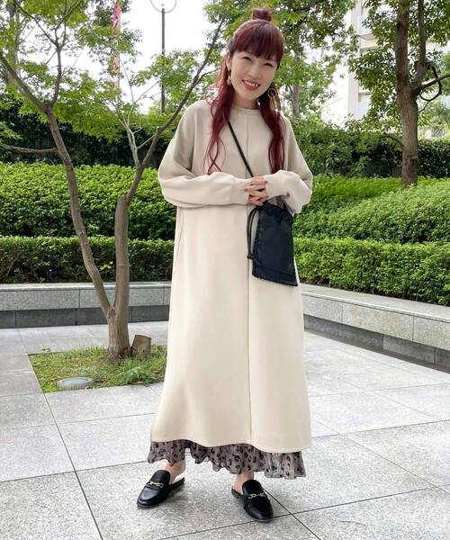 THE SHOP TK (ザ ショップ ティーケー )の「◆【近藤千尋さん着用】bouo ダンボール素材ワンピース(ワンピース・レディース・ブラック/ライトベージュ・11/12/13/14)」の5枚目の写真