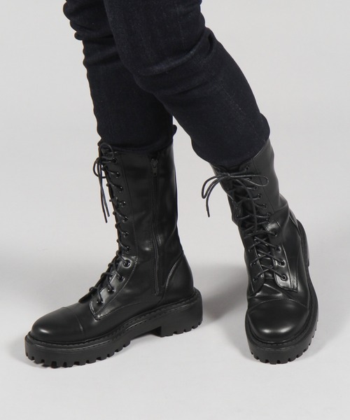 ALAND（エーランド）の「SUPPUN／レースアップミドルブーツ　2257844（ブーツ・レディース・ブラック・SMALL/MEDIUM）」の6枚目の写真