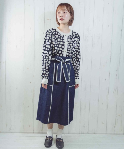 Hamble by Par Avion（ハンブルバイパラビオン）の「ステッチスカート（スカート・レディース・ブラック/ネイビー・ONESIZE）」の22枚目の写真