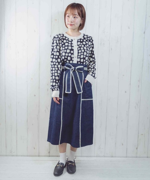 Hamble by Par Avion（ハンブルバイパラビオン）の「ステッチスカート（スカート・レディース・ブラック/ネイビー・ONESIZE）」の12枚目の写真