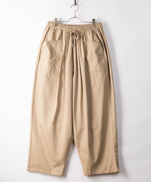 SlashDate(スラッシュデイト)の「タックワイドバルーンパンツ/スケーターパンツ/シェフパンツ/ベイカーパンツ(その他パンツ・メンズ・ホワイト系その他/ブラック系その他/ブラウン系その他/ベージュ系その他/ベージュ/ネイビー/ブラウン/グレー/カーキ/ブルー/アイボリー/ダークインディゴブルー/ブラック/ワンウォッシュ/ブラック系その他2・L/M)」の9枚目の写真