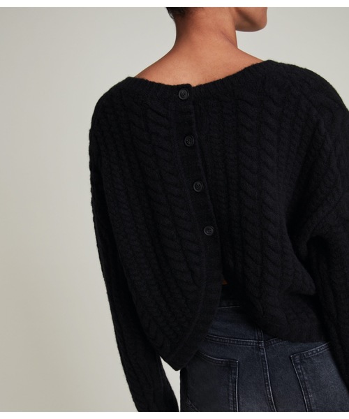 ALLSAINTS（オールセインツ）の「FRANZE JUMPER | FRANZE ニット・セーター（ニット/セーター・レディース・ブラック/ホワイト系・XS/L/S/M）」の3枚目の写真