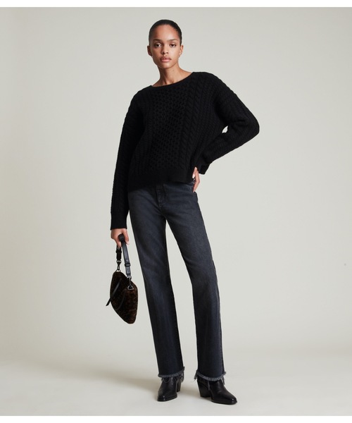 ALLSAINTS（オールセインツ）の「FRANZE JUMPER | FRANZE ニット・セーター（ニット/セーター・レディース・ブラック/ホワイト系・XS/L/S/M）」の13枚目の写真