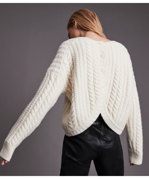 ALLSAINTS（オールセインツ）の「FRANZE JUMPER | FRANZE ニット・セーター（ニット/セーター・レディース・ブラック/ホワイト系・XS/L/S/M）」の12枚目の写真