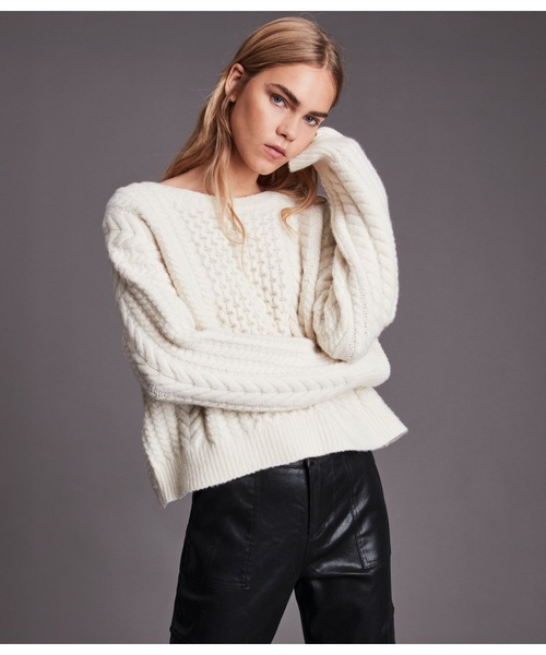 ALLSAINTS（オールセインツ）の「FRANZE JUMPER | FRANZE ニット・セーター（ニット/セーター・レディース・ブラック/ホワイト系・XS/L/S/M）」の10枚目の写真