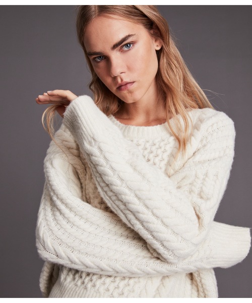ALLSAINTS（オールセインツ）の「FRANZE JUMPER | FRANZE ニット・セーター（ニット/セーター・レディース・ブラック/ホワイト系・XS/L/S/M）」の14枚目の写真